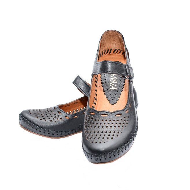 Unexpected Perforation cell Pantofi confortabili cu talpa plina, inaltime medie, D&J Exclusive, Negru,  39 EU - eMAG.ro
