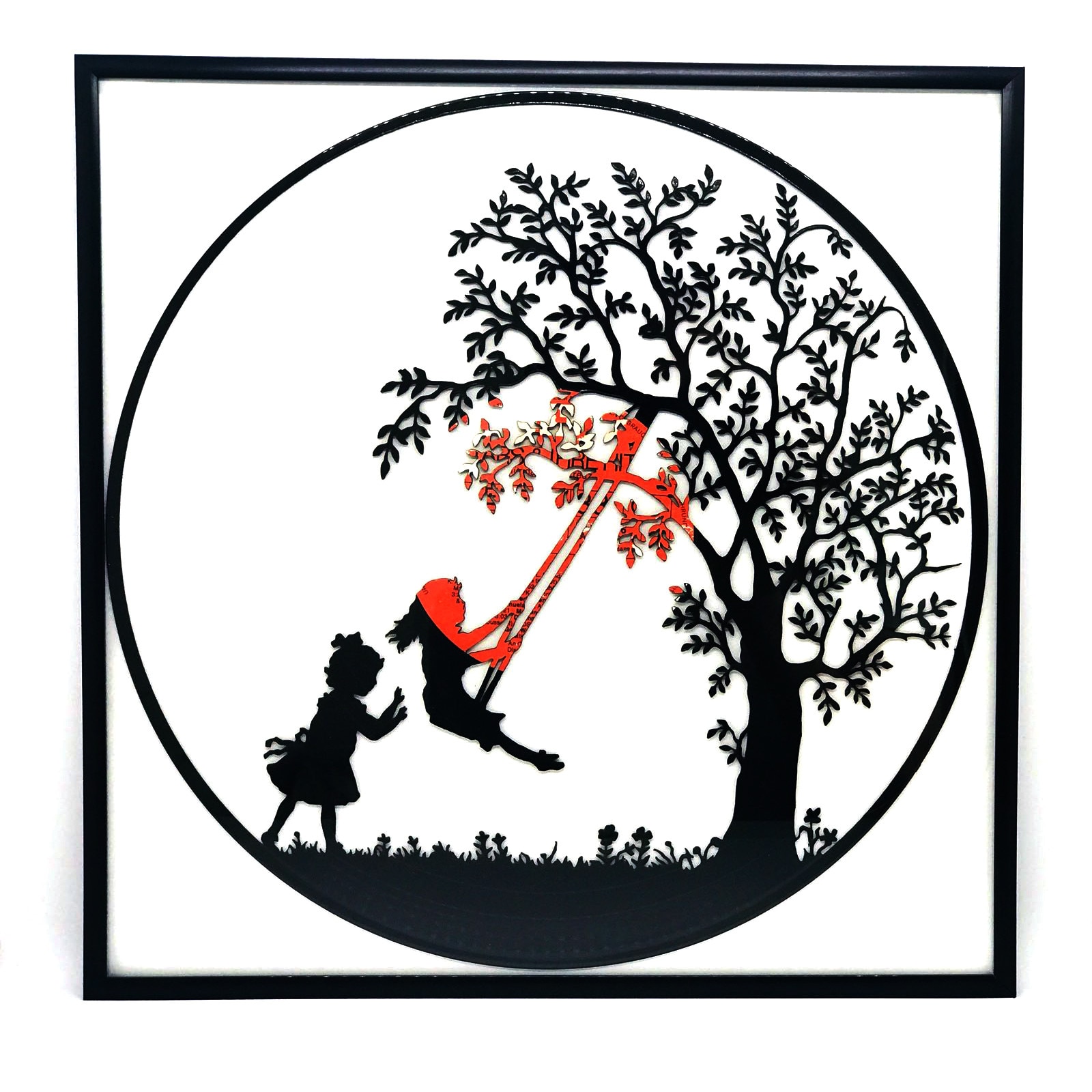 Tablou personalizat vinil reciclat, Vinilistic, Polydor Girls, Vinyl, Amintiri din copilarie, Cadou original, 32x32cm