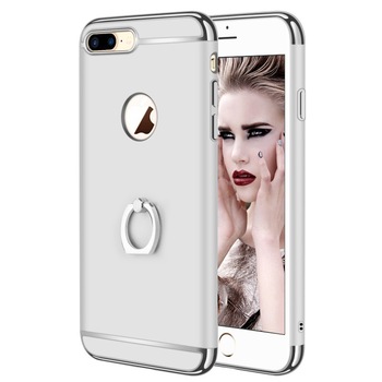 Husa telefon Apple Iphone 8 ofera protectie 3in1 Ultrasubtire Lux Silver Matte S Ring Husa telefon Apple Iphone 8 ofera protectie 3in1 Ultrasubtire Lux Silver Matte S Ring