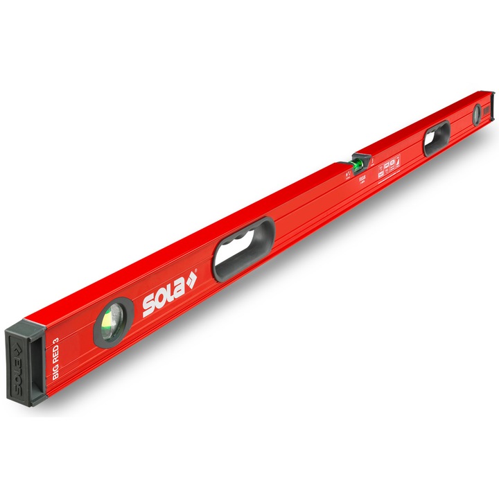 Nivela Sola, BIG RED 3, 150 cm, precizie 0,3mm/m, 3 bule FOCUS, 2 manere, Made in AUSTRIA