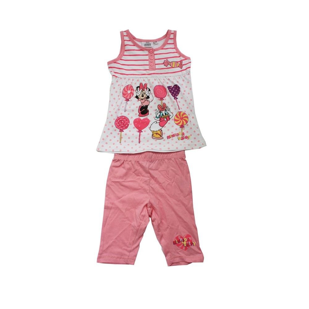 Pijama fara maneci Disney Minnie Mouse Roz 8 ani