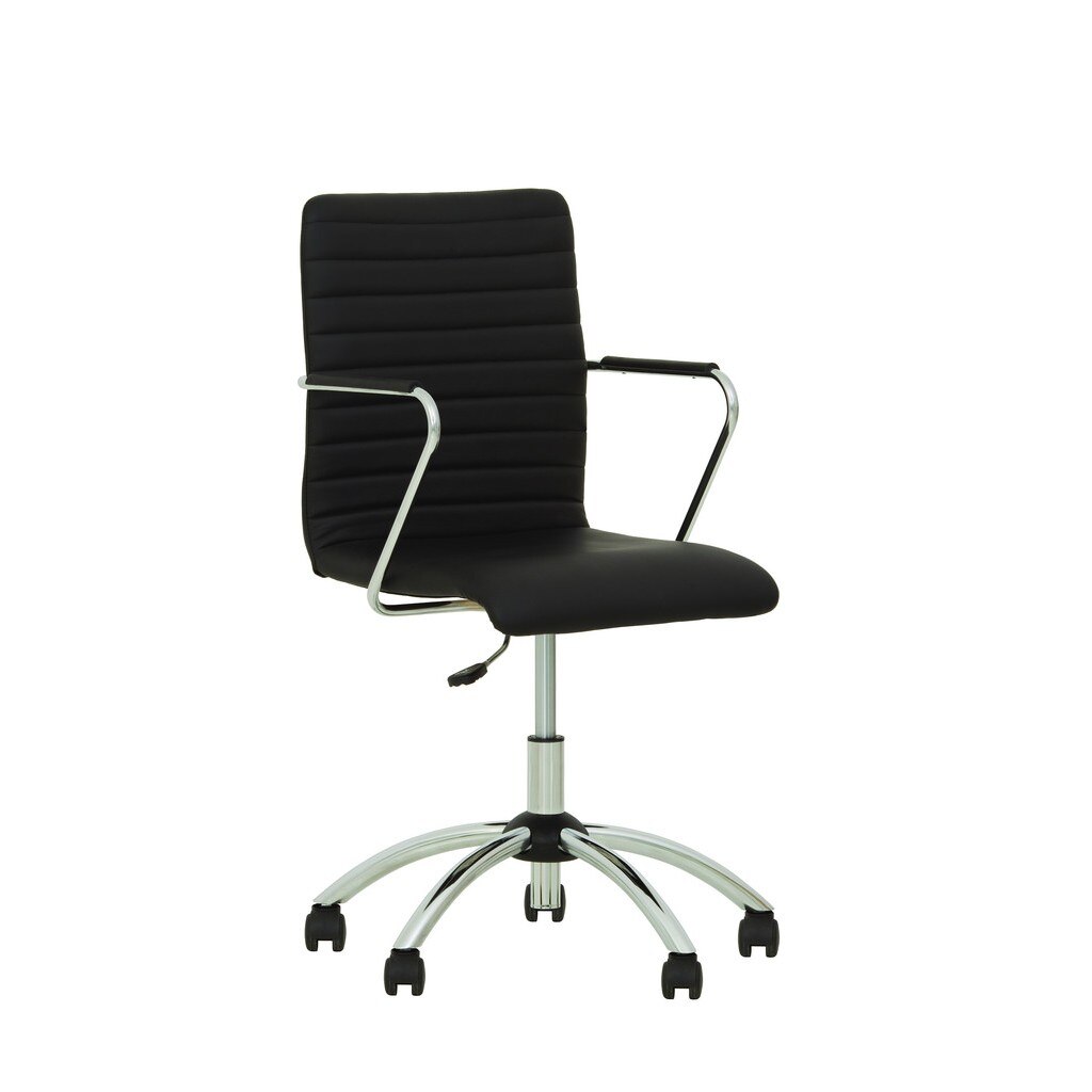 Scaun de birou TASK GTP, Negru piele ecologica