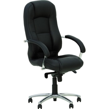 Scaun directorial MODUS STEEL CHROME, Negru piele ecologica Scaun directorial MODUS STEEL CHROME, Negru piele ecologica