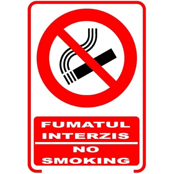 Indicator PVC A4 - Fumatul interzis bilingv