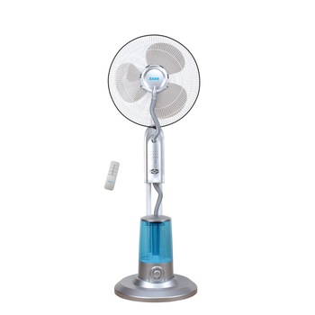 Ventilator cu telecomanda si pulverizare apa Zass ZMF 02 Silver, 75 W, pulverizare super fina 320 ml/h, 3.2 L capacitate rezervor, 3 trepte Ventilator cu telecomanda si pulverizare apa Zass ZMF 02 Silver, 75 W, pulverizare super fina 320 ml/h, 3.2 L capacitate rezervor, 3 trepte