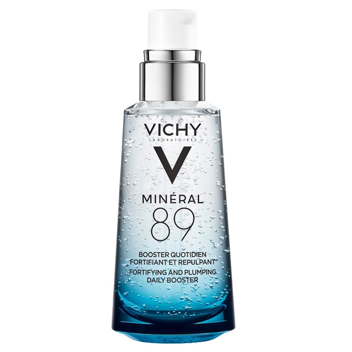 Booster zilnic pentru fata Vichy Mineral 89 gel cu efect de hidratare, fortifiere si reumplere, cu acid hialuronic, 50ml
