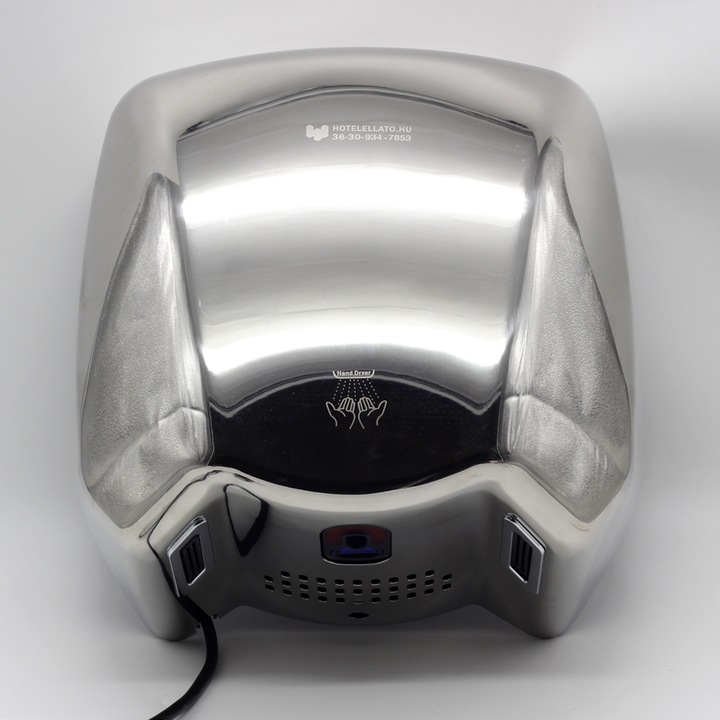 Infrás, extra erős kézszárító, 1800 Watt, 3 légkifúvó, króm