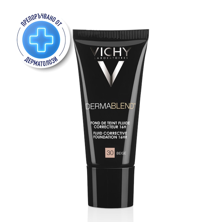 Топ 15 Най-Добрите - Как Да Изберем Фон Дьо Тен През 2025 Г. Фон дьо тен коректор Vichy Dermablend 16H 30 Beige SPF 35, 30 мл