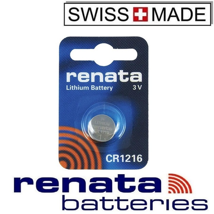 Литиева батерия Renata CR1216, 3V 25mAh