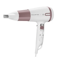 Uscator de par Rowenta Premium Care Pro CV7460F0, 2400W, 2 trepte de viteza, 3 trepte de temperatura, generator de ioni, Alb/Roz