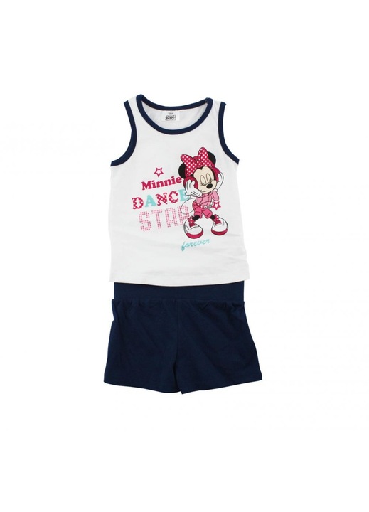 Set tricou fara maneci si pantaloni scurti Disney Minnie Mouse Bleumarin 4 ani