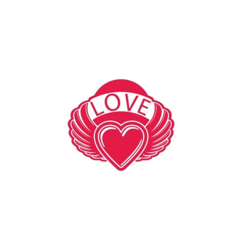 Sticker decorativ StickerStore Inima valentine's, 35x39 cm, Rosu