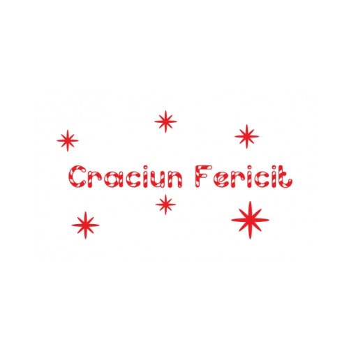Sticker decorativ StickerStore Craciun fericit, 22x40 cm, Rosu