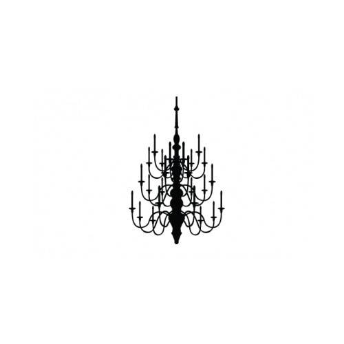 Sticker decorativ StickerStore Candelabru, 23x35 cm, Negru