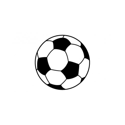 Sticker decorativ StickerStore Minge de fotbal, 30x30 cm, Negru