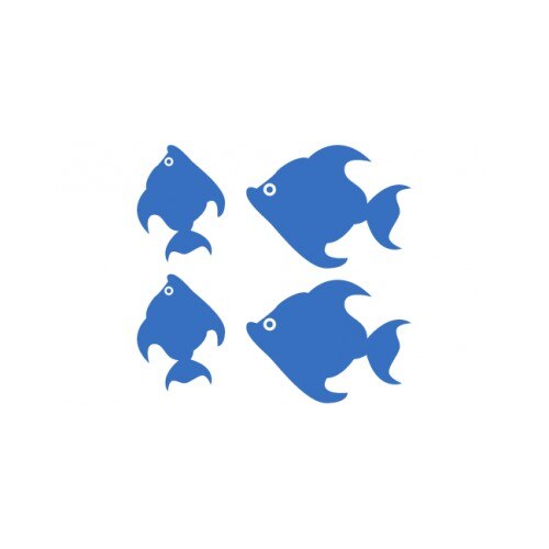 Sticker decorativ StickerStore Pesti, 35x33 cm, Albastru