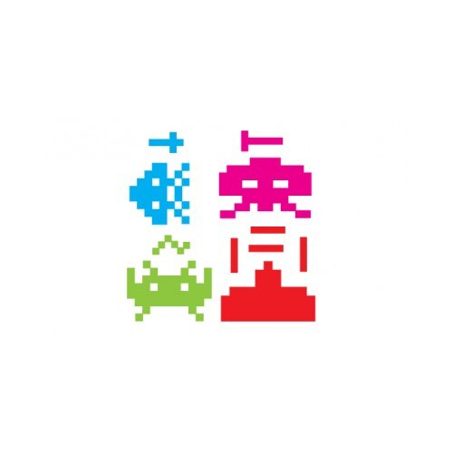 Sticker decorativ StickerStore Space invaders, 20x20 cm, Multicolor
