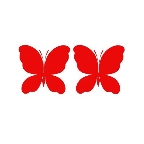 Sticker decorativ StickerStore Fluturasi, 25x12 cm, Rosu
