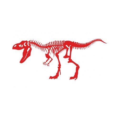 Sticker decorativ StickerStore Dinozaur, 100x44 cm, Rosu