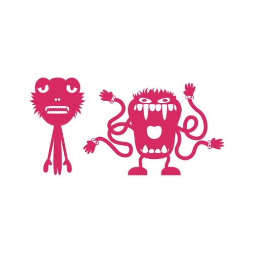 Sticker decorativ StickerStore Doi prieteni, 67x35 cm, Rosu