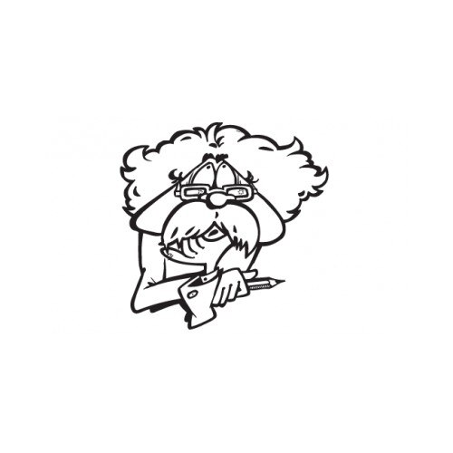 Sticker decorativ StickerStore Ganditorul, 18x18 cm, Negru