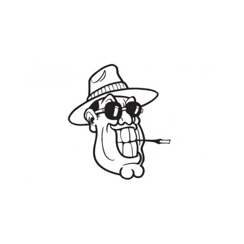 Sticker decorativ StickerStore Gangster, 19x21 cm, Negru