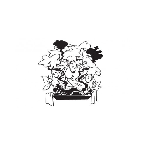 Sticker decorativ StickerStore Bucatarii lu' peste, 120x118 cm, Negru