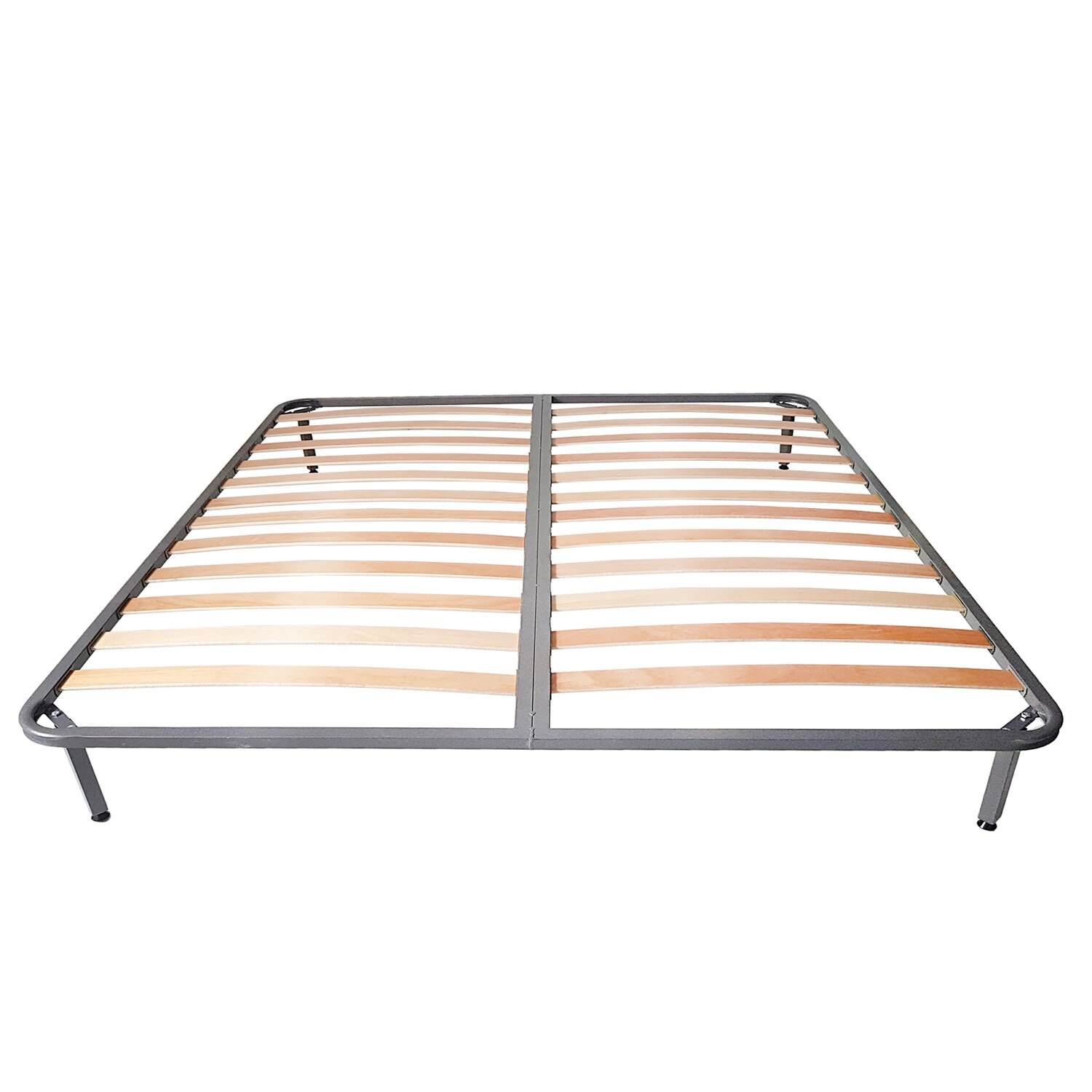 Somiera metalica matrimoniala cu picioare reglabile, 2000x2000 mm, Gri