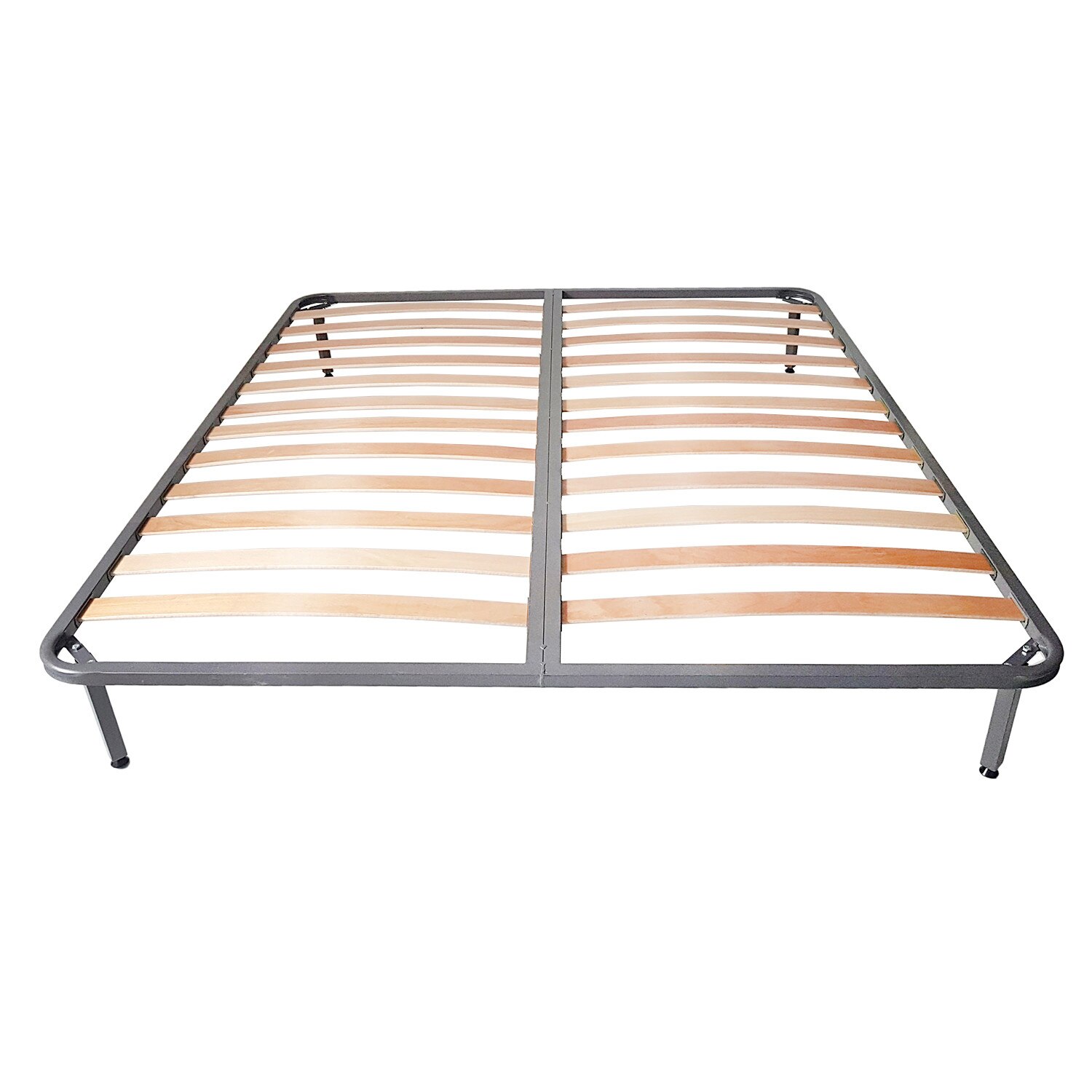 Somiera metalica matrimoniala cu picioare reglabile, 1800x2000 mm, Gri