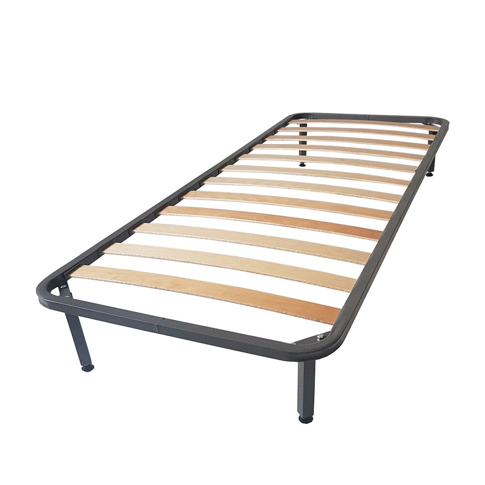 Somiera metalica single cu picioare reglabile 800x1900 mm, Gri