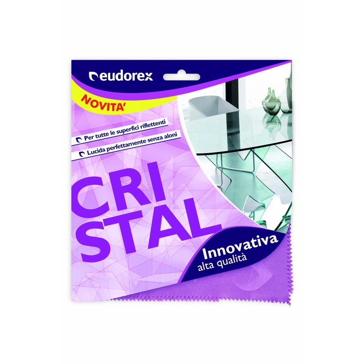 Laveta de curatat, Eudorex, Microfibra, Mov, 35 x 38 cm