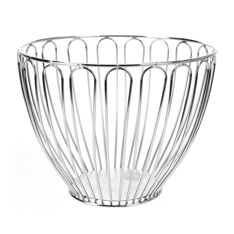 Fructiera Rotunda Excellent, 23x17 cm, otel cromat