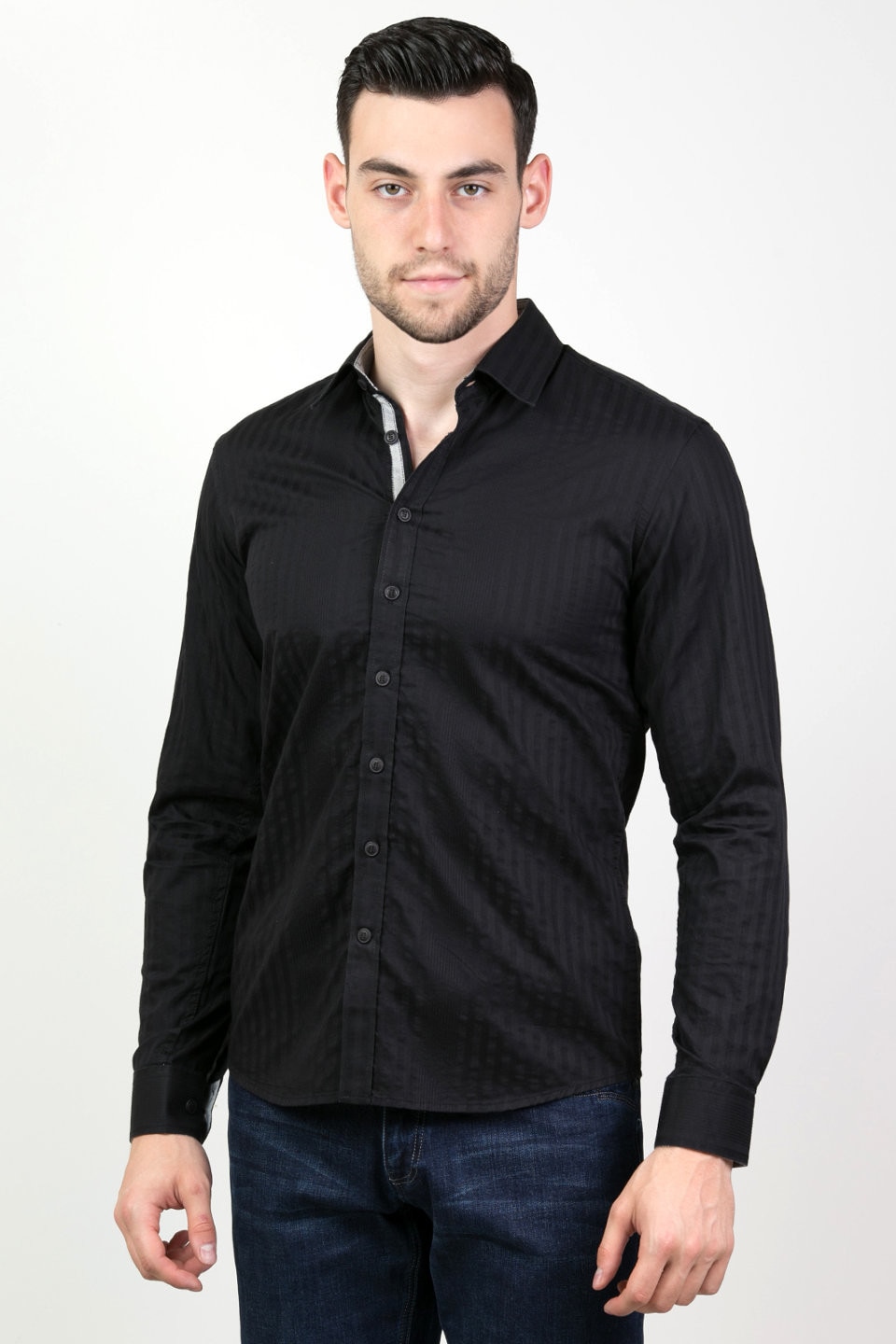 Camasa pentru barbati STYLER, model 21159, negru, Negru, M