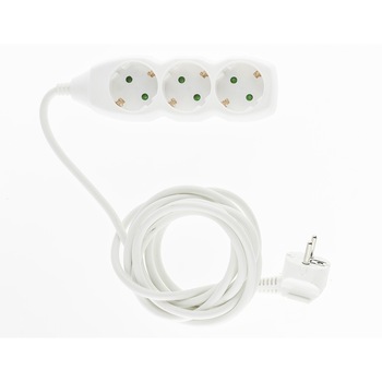 Prelungitor ENTAC 3 prize 3m lungime cablu Prelungitor ENTAC 3 prize 3m lungime cablu