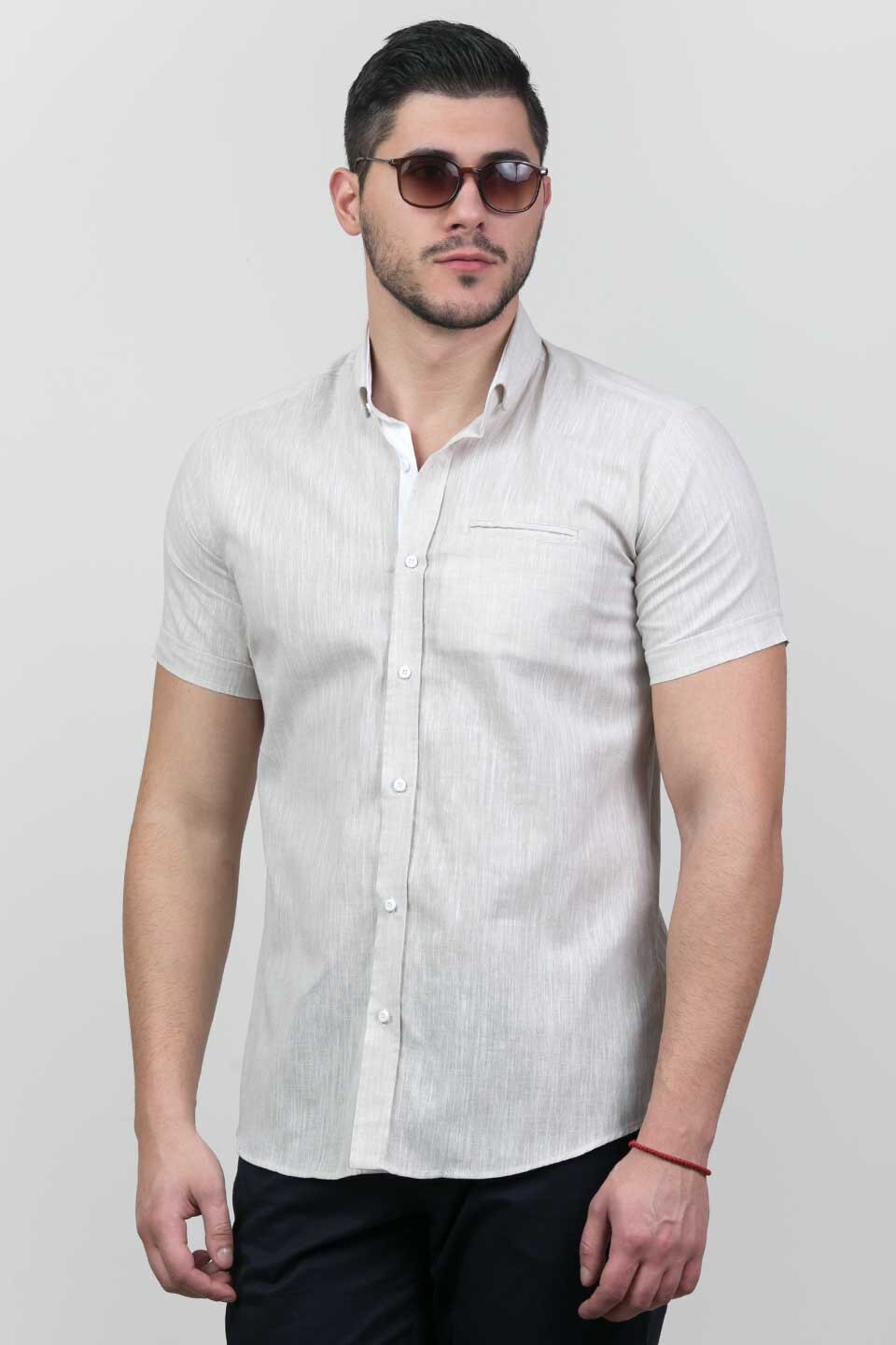 Camasa pentru barbati STYLER, model 80122, bej, M