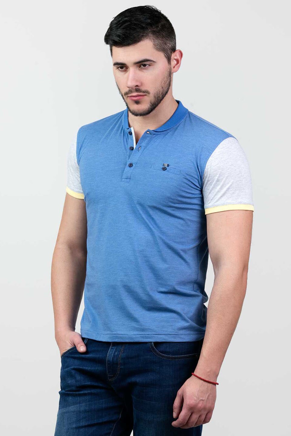 Tricou pentru barbati STYLER, model 76112, albastru, Albastru, 3XL