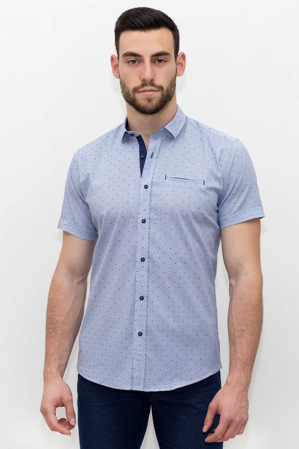 Tricou pentru barbati STYLER, model 80136, albastru, M