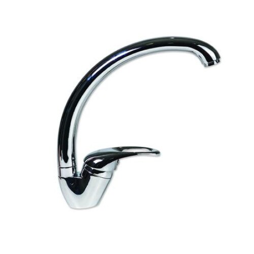 Baterie monocomanda lebada , Cartus ceramic 40 mm, Finisaj crom + Set cutite 3 piese