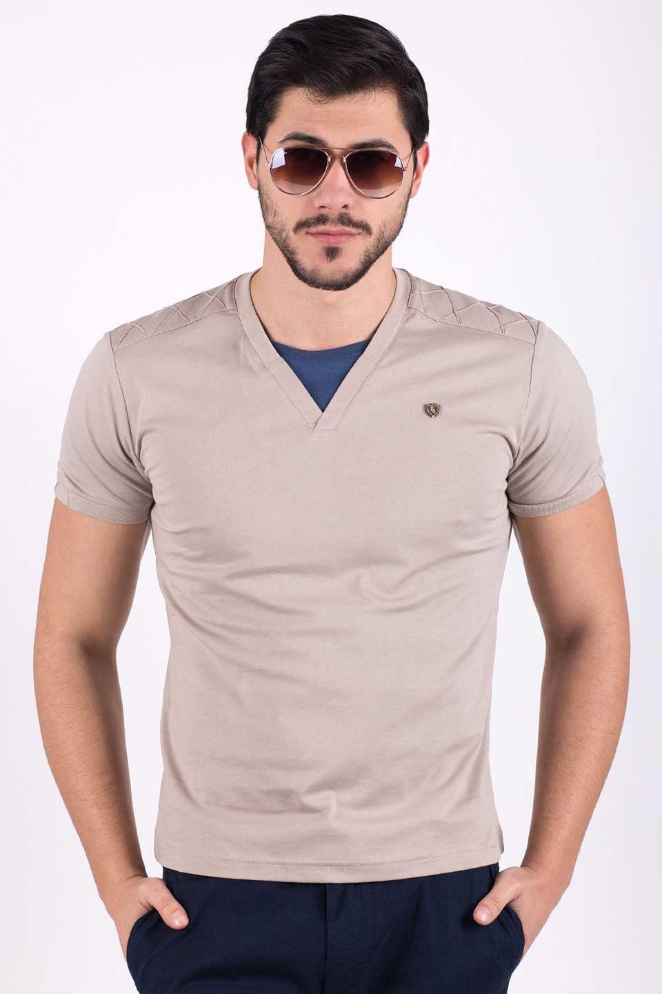 Tricou pentru barbati STYLER, model 96295, bej, Bej
