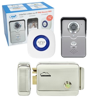 Kit Interfon video cu IP PNI House 900 si Yala electromagnetica SilverCloud YR300 cu butuc Kit Interfon video cu IP PNI House 900 si Yala electromagnetica SilverCloud YR300 cu butuc