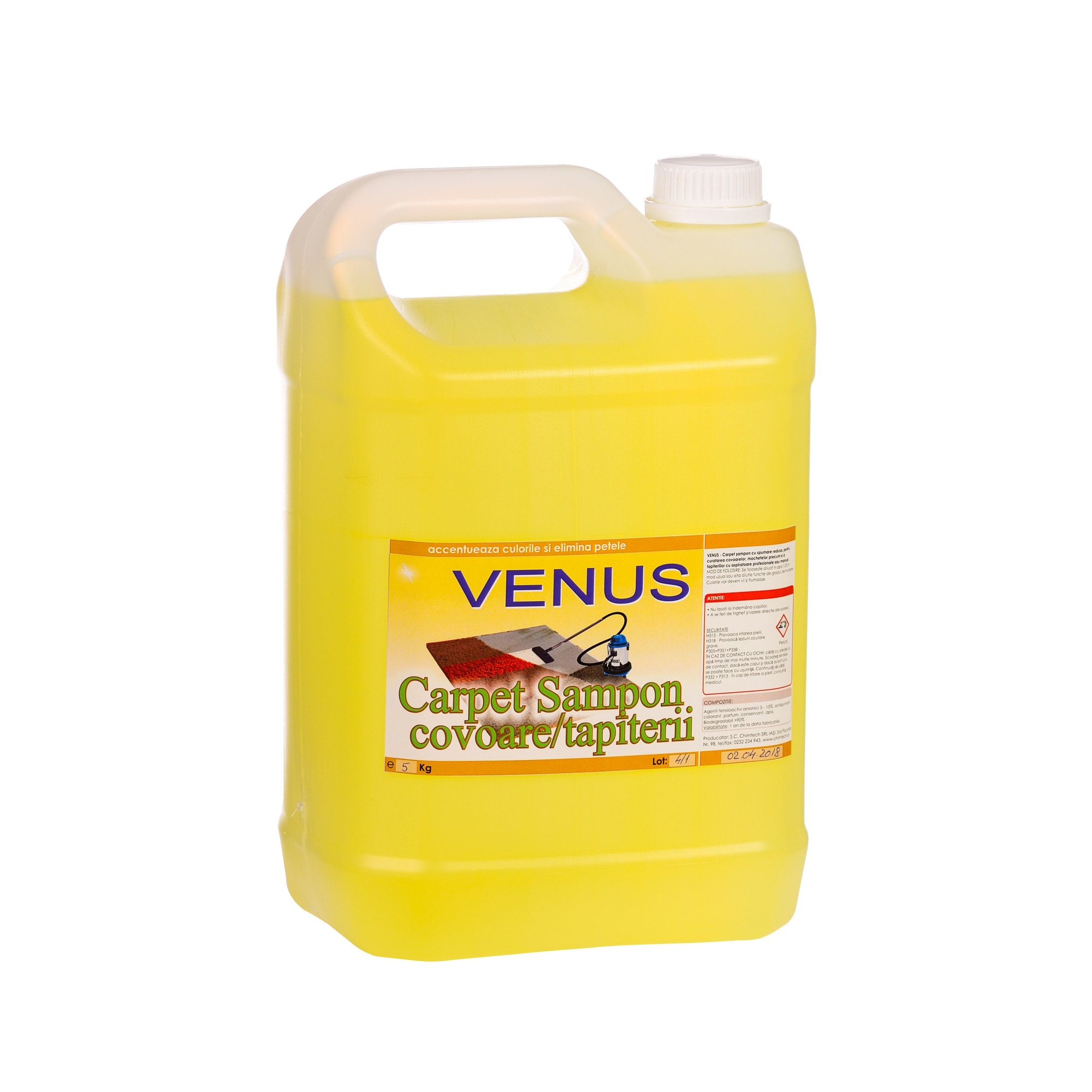 Carpet sampon VENUS pentru covoare/tapiterii, CHIMTECH, 5 Kg