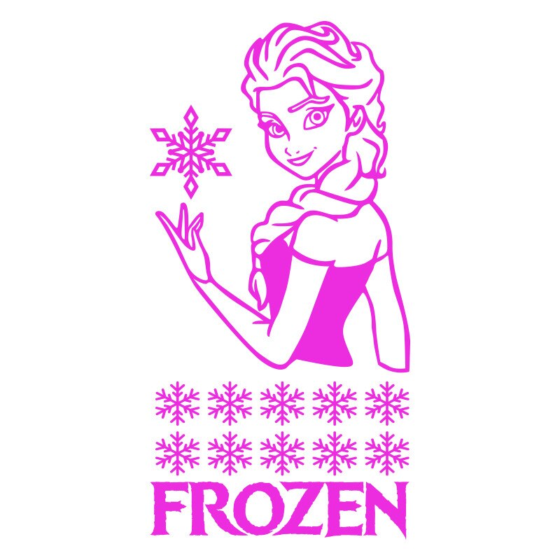 Sticker Decorativ - SMAER - Frozen - 60cm x 30cm - Roz