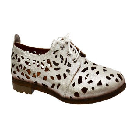 Pantofi comozi cu talpa joasa, confortabila, D&J Exclusive, Argintiu