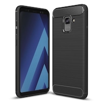 husa samsung galaxy a8 2018 - tpu carbon fibre brushed - negru imagen 15_0_
0