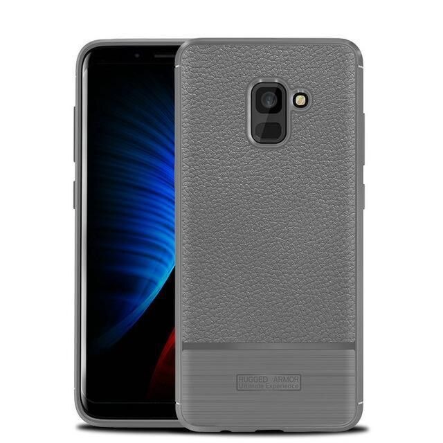 Husa Samsung Galaxy A8 (2018) - Tpu Brused Grain - gri