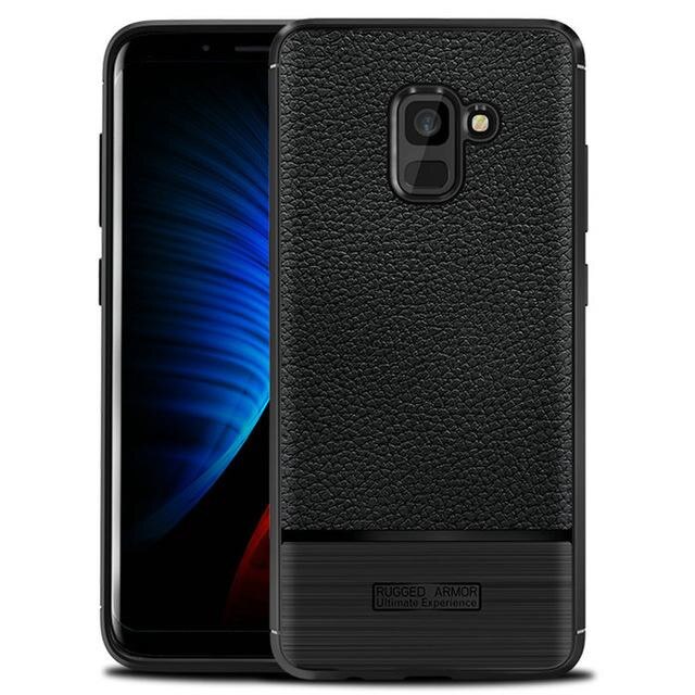 Husa Samsung Galaxy A8 (2018) - Tpu Brused Grain - negru