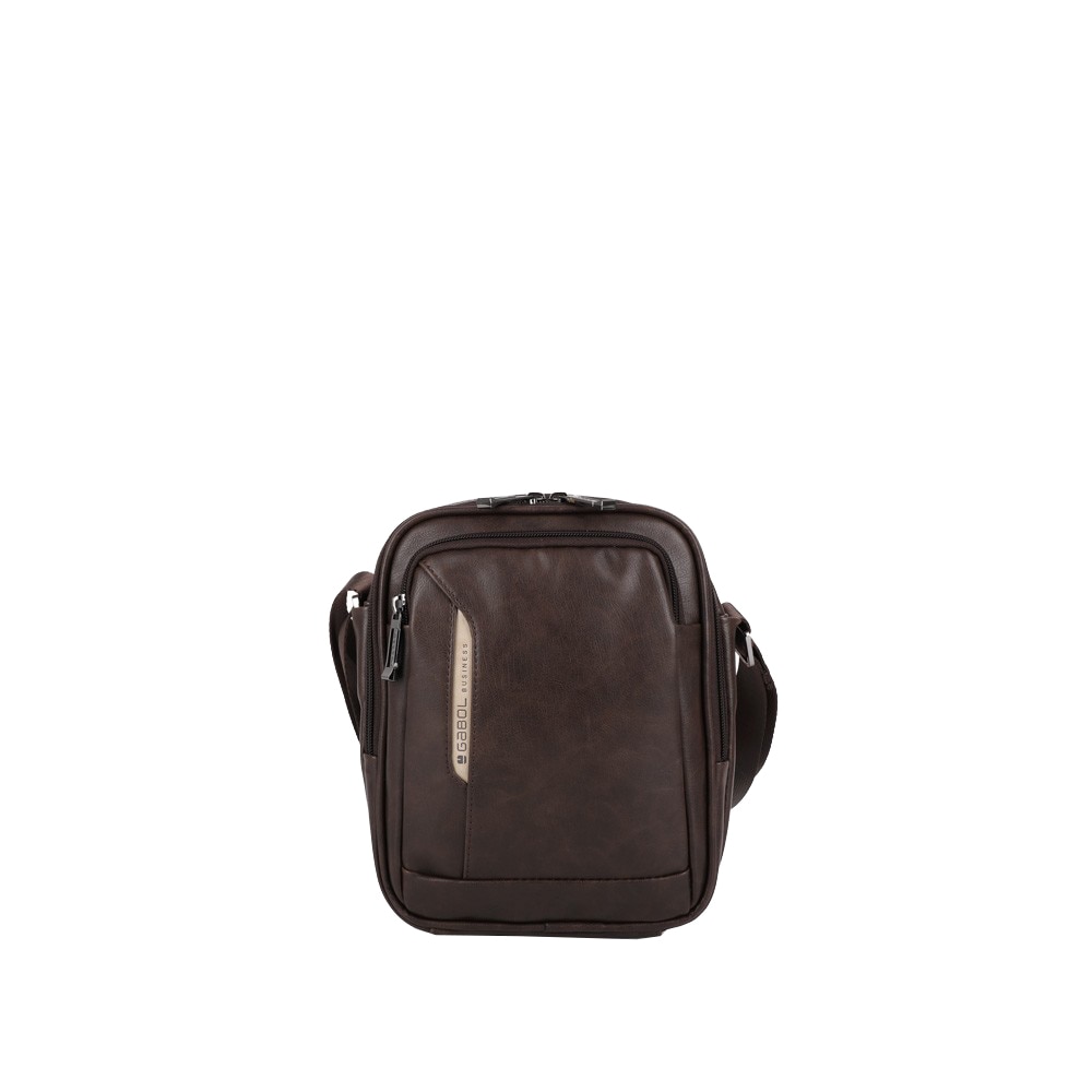 Geanta de umar/borseta business executive Gabol, piele ecologica ciocolatie, tableta 8 inch, colectia Shadow 406205