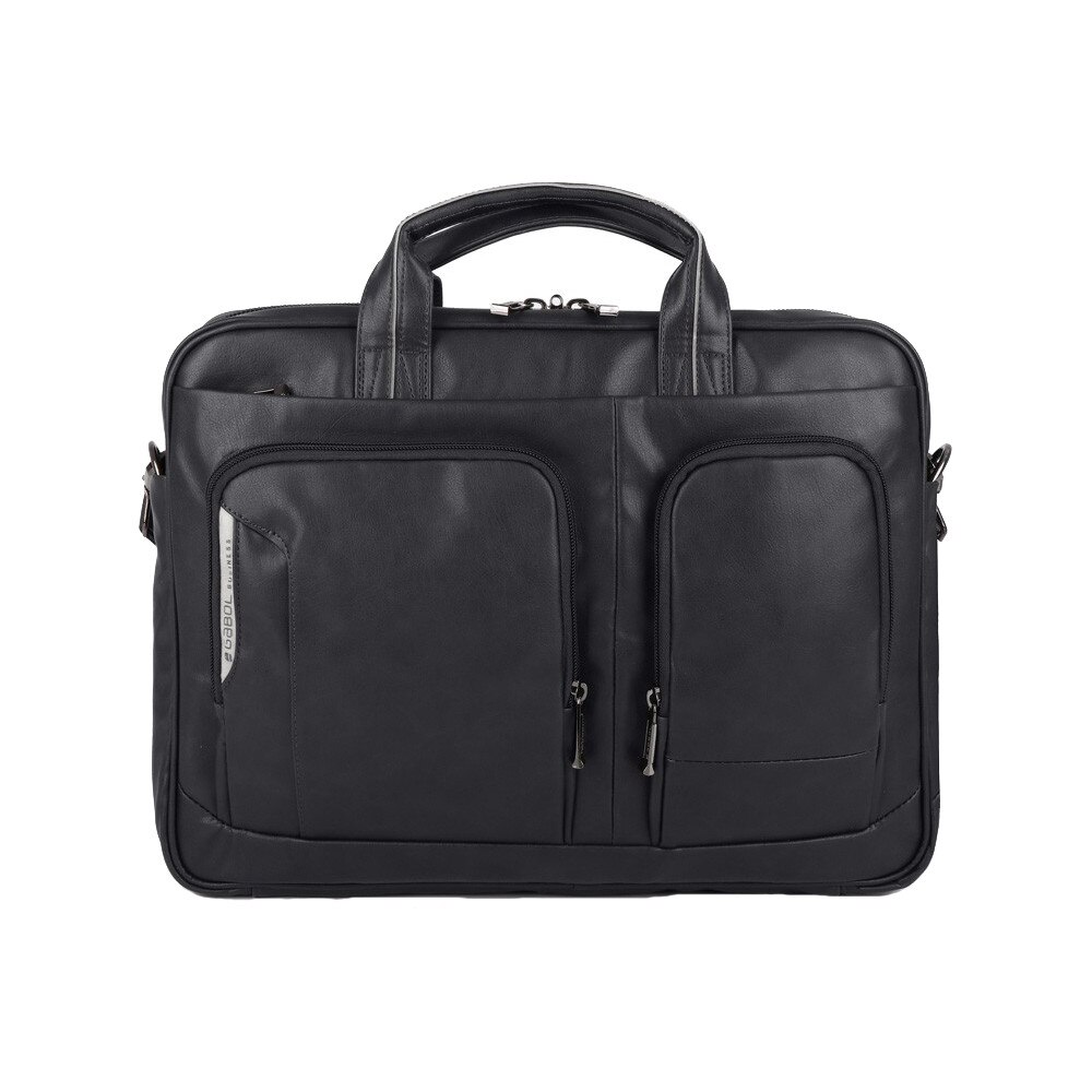Geanta servieta/ de umar business executive Gabol 406201, piele ecologica neagra, colectia Shadow, laptop 15,6 inch