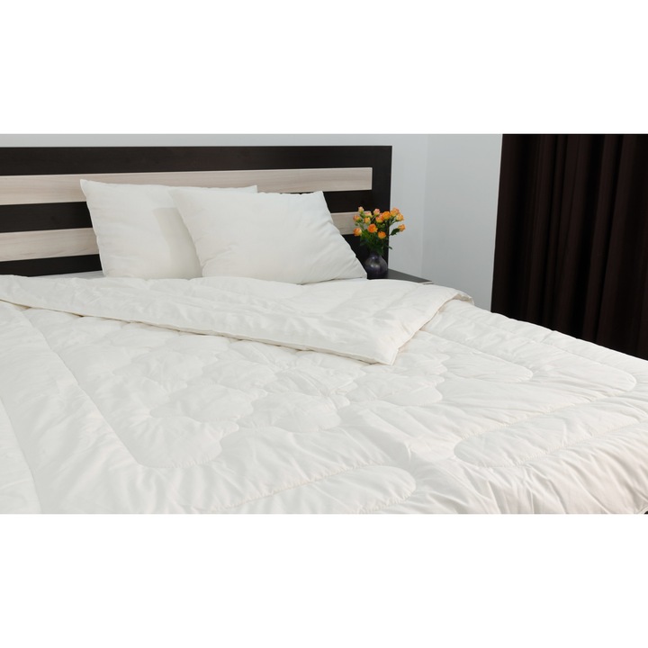 Pilota Confort Merino - Clasic N2, 160x200 cm, umplutura Lana Merinos si invelis Bumbac
