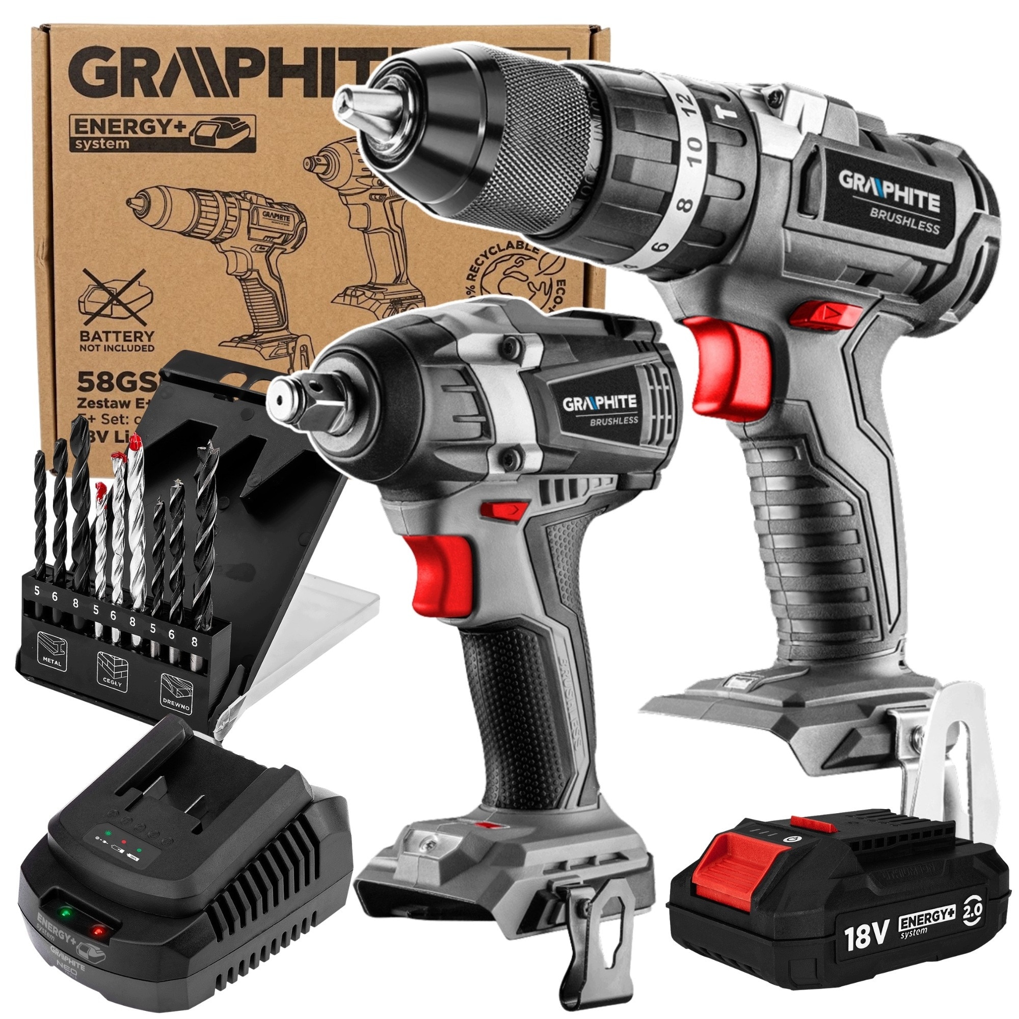 Комплект електроинструменти Graphite PQ1XE5ADCCPR